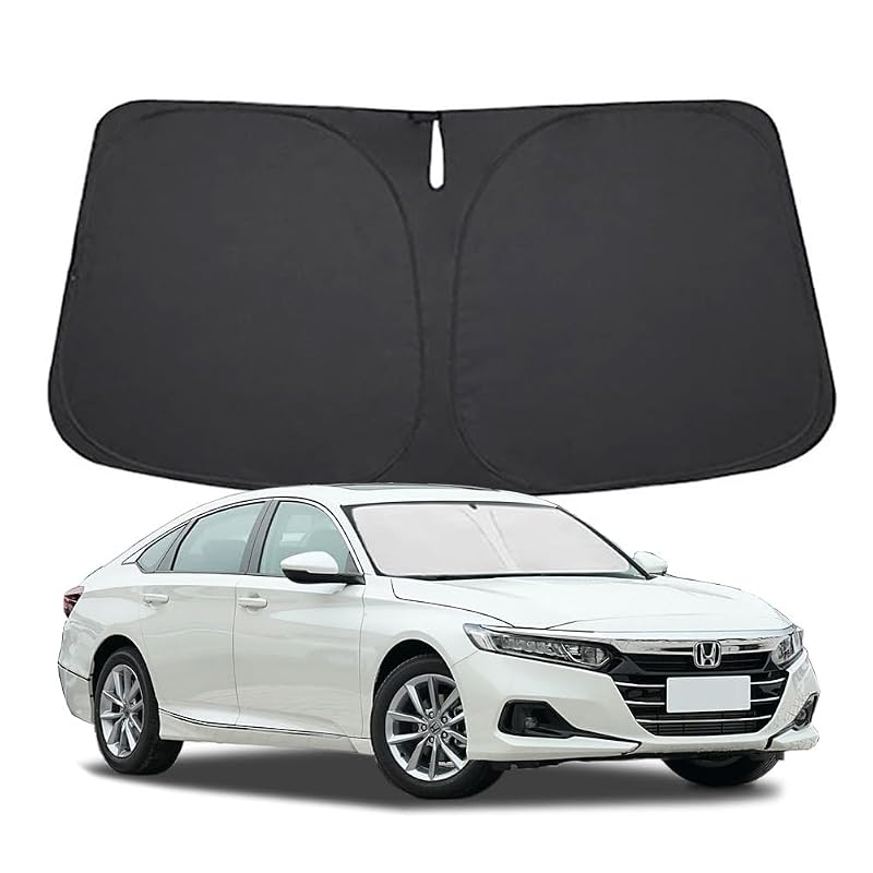 Protetor solar para para-brisa Honda Accord 2018–2022, dobrável, tecido refletivo 240T, Lezcoan, 1 unidade