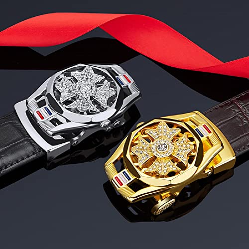 VANNANBA Mens Ratchet Leather Belt Designer Belts for Men,Trend Fashion,Western Belts for Jeans with Gift Box4