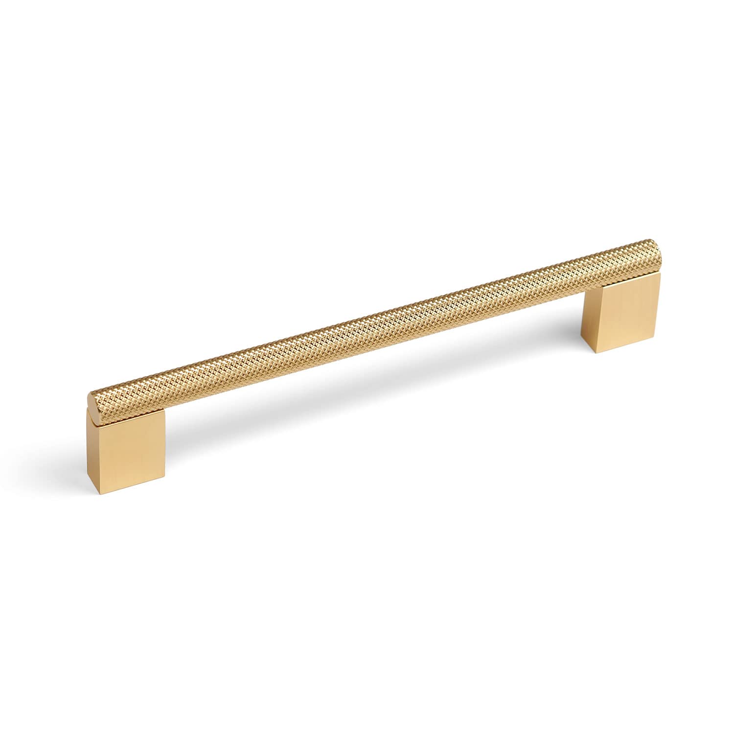 (160Mm Handle) Brass Knurled Gold Cabinet Handle 160Mm & Knob 5060796707755
