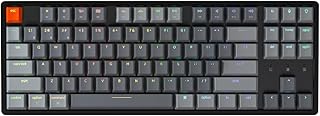 【国内正規品】Keychron K8 ワイヤレス・ゲーミングメカニカルキーボード87キー/USレイアウト/RGBバックライト/Gateron G Proメカニカルスイッチ/ホットスワップ対応/Type-C有線Bluetooth無線対応/Mac Windows対応/Nキー・ロールオーバー対応 (Gateron G Proメカニカルホットスワップ赤軸)