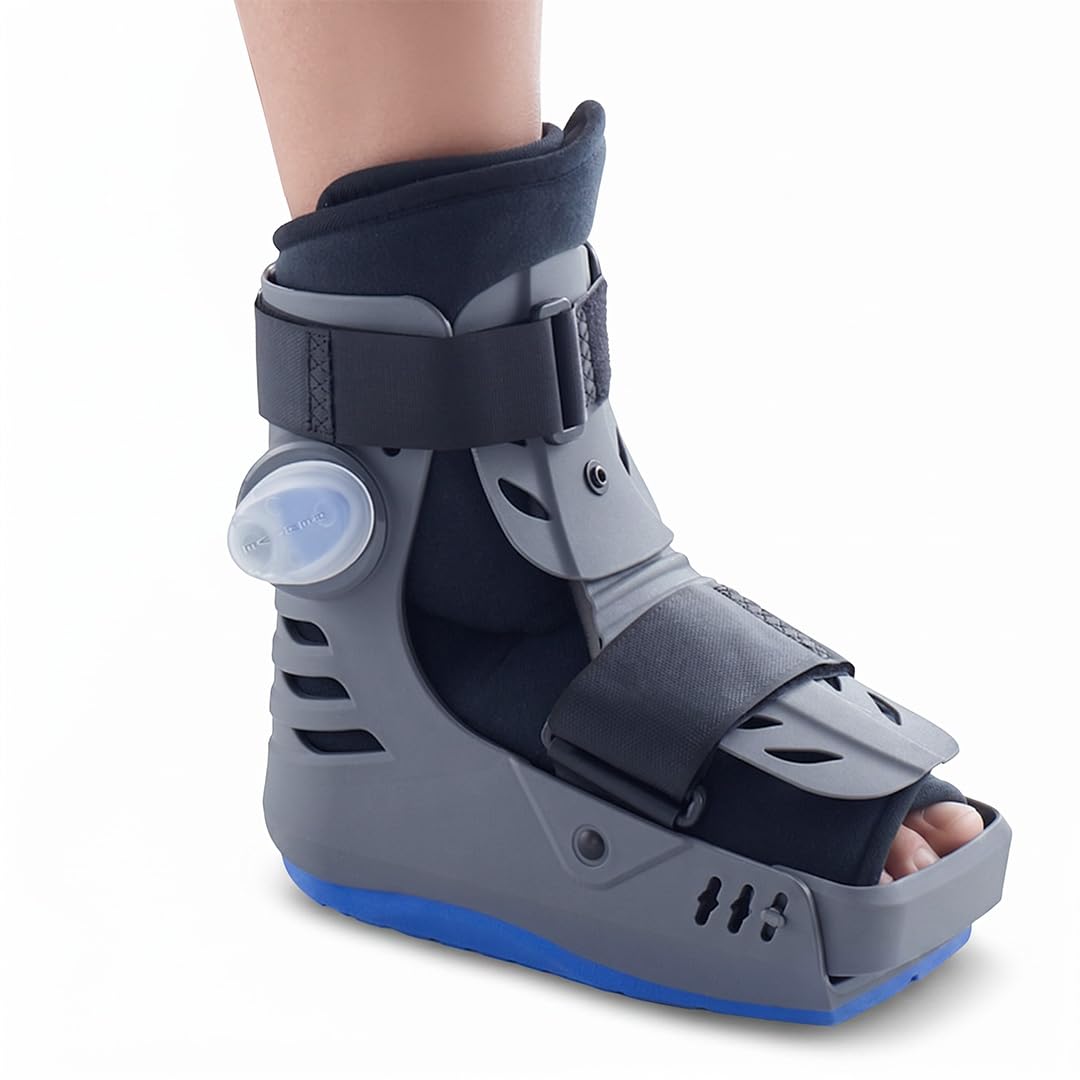 Vissco Pneumatic Walker Boot, Double Push Button - Short Type with 11" Height, Black (S)-image-42