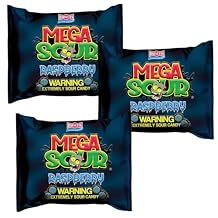Barnetts Mega Sour Candy Raspberry 104g Pack of 3 Handmade British Hard Sweets Extreme Sour Candy Challenge
