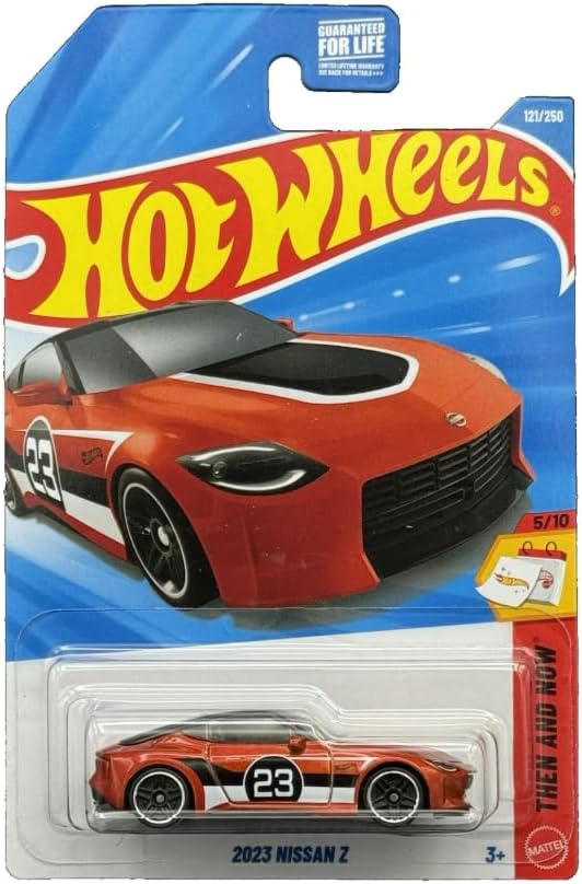 Hot Wheels 2023 Nissan Z [Orange] Then & Now 5/10, 121/250, 1:64 Scale Diecast Toy Vehicle