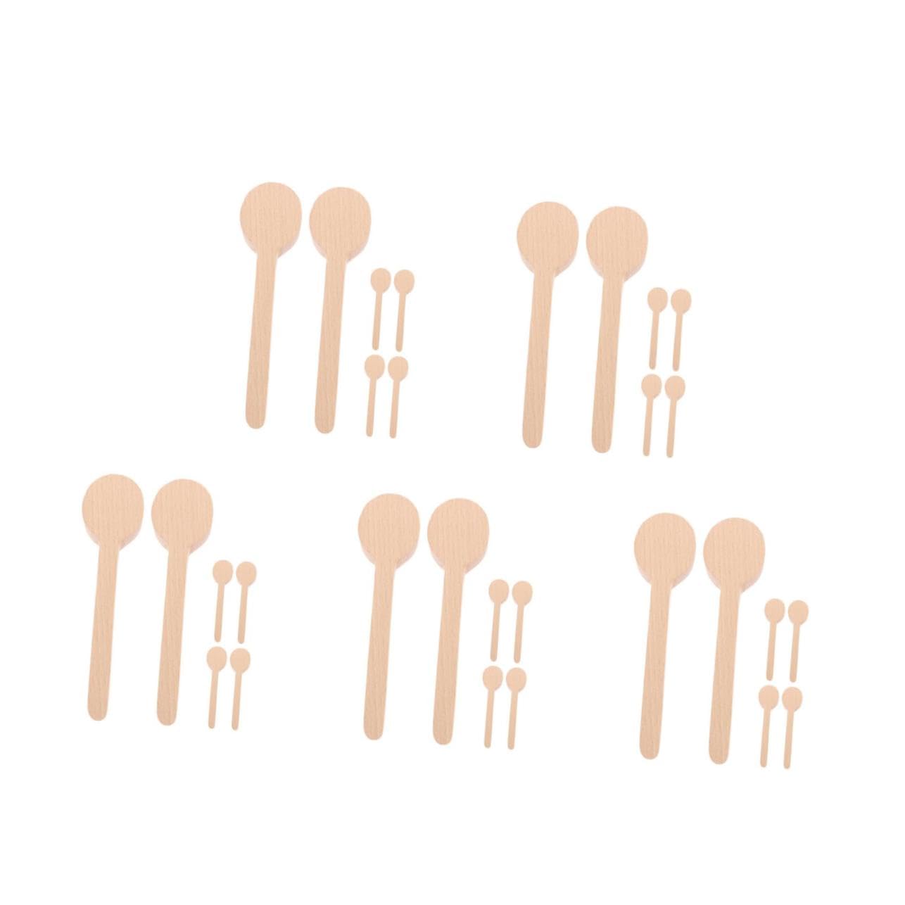 Veemoon 5 Ensembles Kit De Cuillères À Sculpter Diy Cuillères Semi Pour Artisanat Bricolage Ustensiles De Cuisine Esthétiques Naturel 6 Pièces * 5