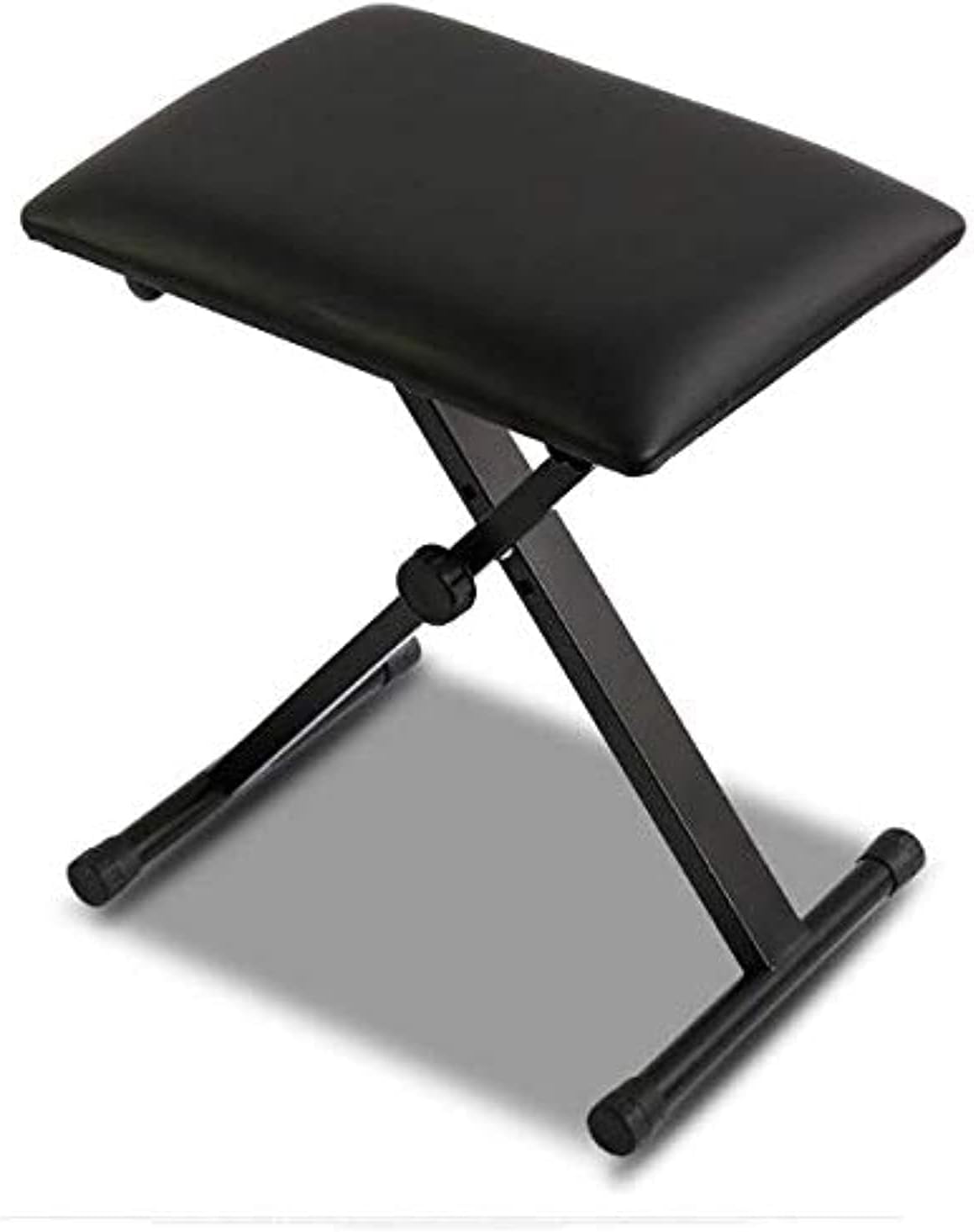 SKEIDO X-Style Adjustable Height Piano Bench, Padded Keyboard Stool Chair Seat for Electronic Digital Keyboards Pianos (Black)