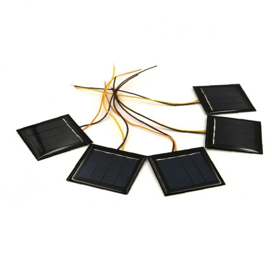 Froiny Light 5Pcs Solar Panel 2V 100Ma With 0.2Mm2 Extend Wire Polycrystalline Solar Cells Epoxy Diy Battery Charge Module Phones 15Cm Cable