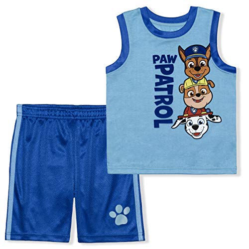 Nickelodeon Paw Patrol 2 Pack Boy's Sleeveless Tee Shirt and Shorts Set, Blue, Size 2T Nickelodeon Paw Patrol 2 Pack Boy's Sleeveless Tee Shirt and Shorts Set, Blue, Size 2T