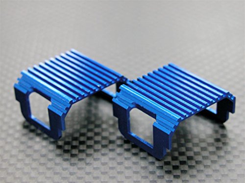 GPM For XMods Generation 1 Upgrade Parts Aluminum Battery Heat Sink Mount - 1Pr Blue