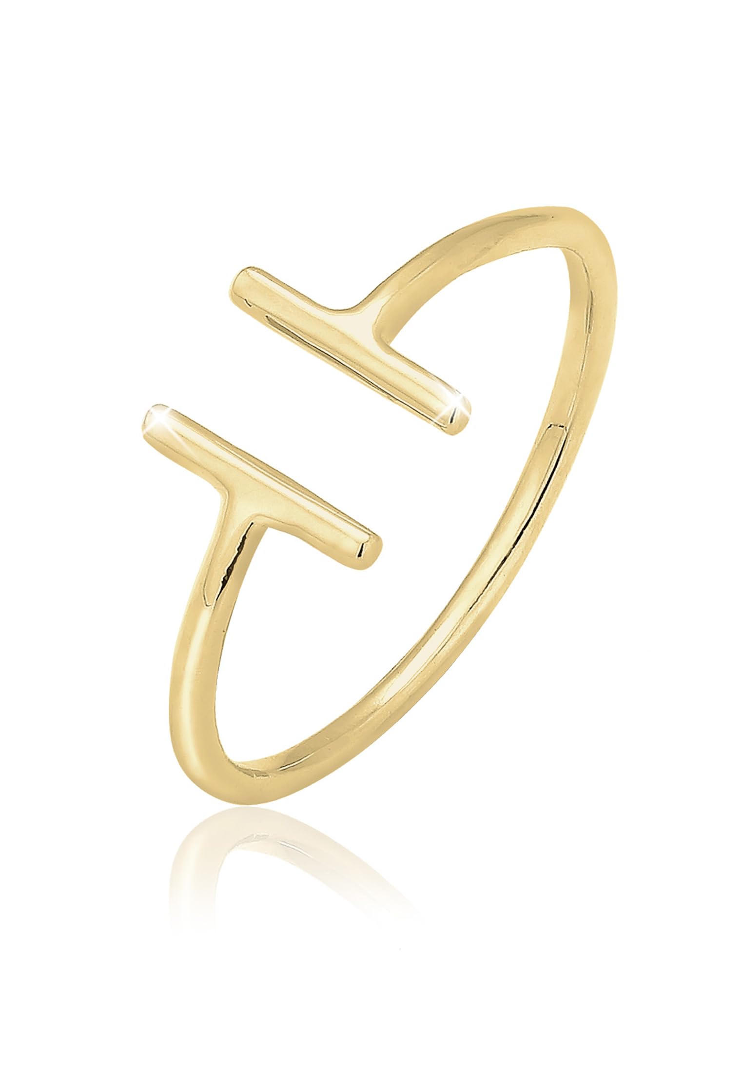 Elli Damen Ring Geo Déclaration, Gelbgold 0610491915