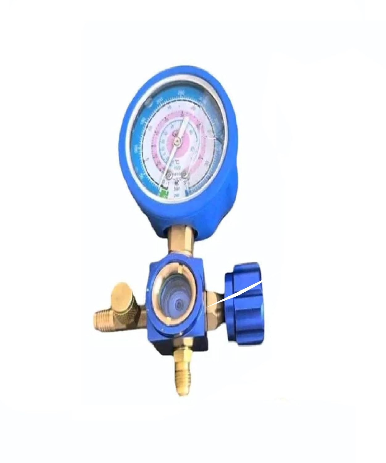 Air Pressure Regulator with Gauge Meter Manifold Digital Pressure Gauge Air Conditioner Refrigerant (Blue)-image-36