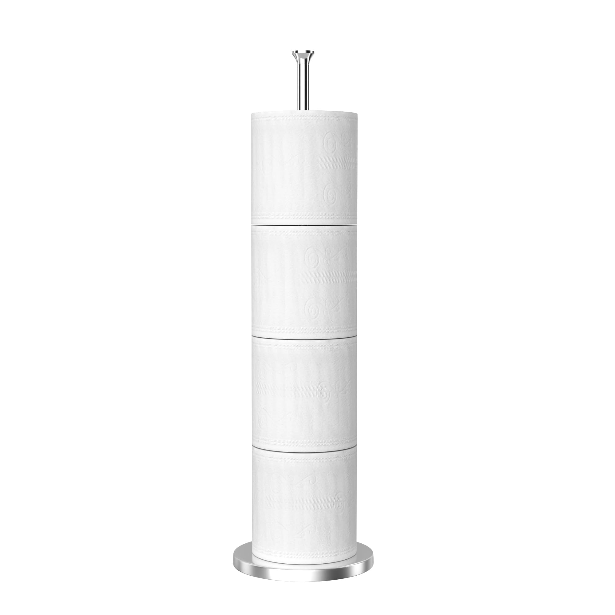 Free-Standing Toilet Roll Holder, Toilet Paper Storage Holder for Spare Rolls Storage Stainless Steel, Modern Design