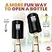 Pop-the-Top Beer Bottle Opener (Black): Automatic Bottle Cap Opener, Push Down Pop Off Bar Tool, Soda and Beer Cap Remover, Cool & Fun Gadget