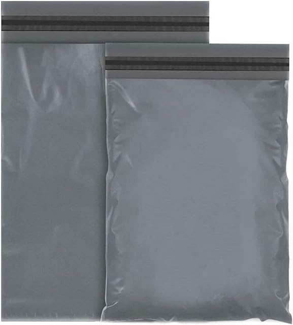 BRITISHPAPER 40 Mixed Grey Mailing Poly Postal Self Seal Postage Bags 2 Sizes 20 from Each Small to Medium Mailing Bags Packaging Assorted Mailers Posting Shipping Post Parcels Package Postage Bags