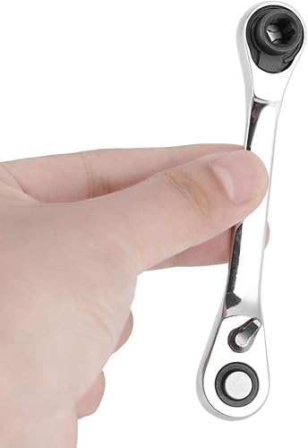 Miniatura 5 de Qiilu Llave de trinquete de 1/4 pulgadas, llave de trinquete mini de 1/4 pulgadas, destornillador hexagonal (4.213 in)