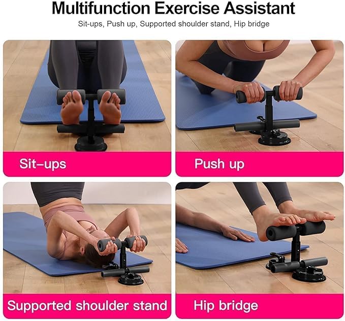 Double Suction Cups Sit Up Assistant Fixed Foot Abdominal Muscle Trainer Sit Up Bar Leg Muscle Training Device Household Fitness Equipment for Body Building 3