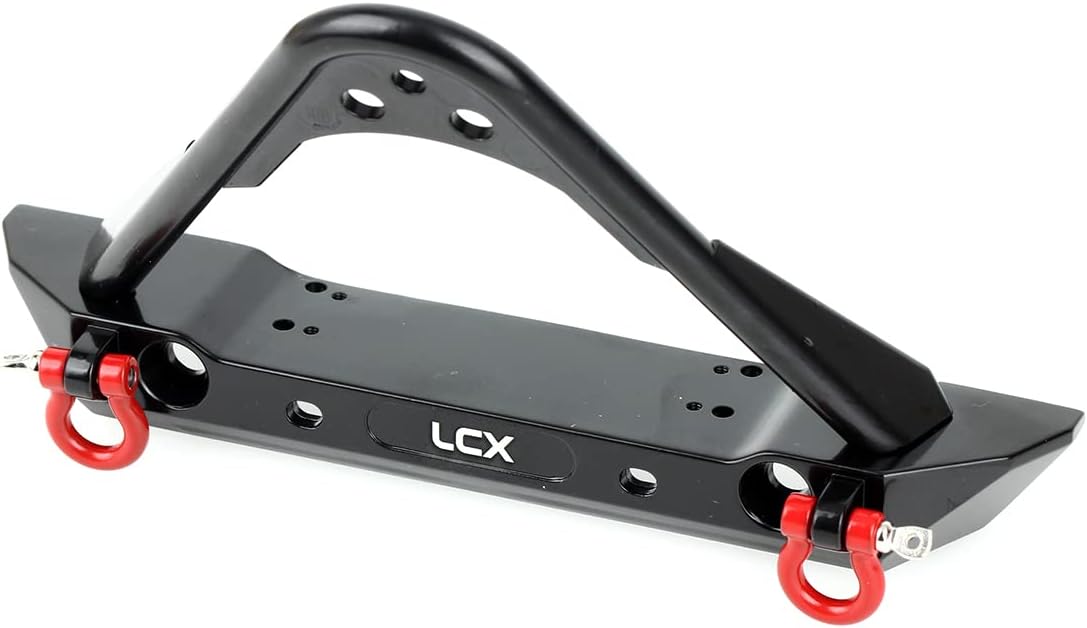 LCX Racing 1/10th RC Crawler Car Aluminum Front Bumper for TRX4 TRX6 Axial SCX10 II 90046 SCX10 D90 Redcat Gen7 Gen8, Upgrades Parts Accessories
