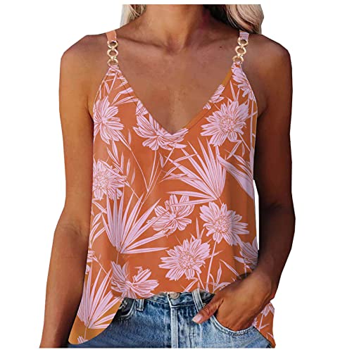 Ybing Tank Top Damen Blümchen Motiv Trägershirts Baumwolle Strand...