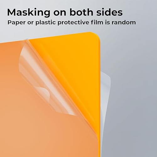 Miniatura 3 de xTool Selected Hojas acrílicas opacas de color amarillo cromado, hoja de plástico de 12 x 12 pulgadas con grosor de 18 pulgadas, 3 piezas de