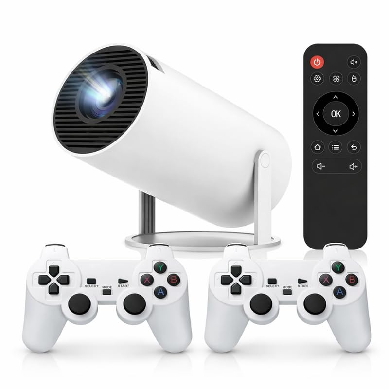 Lapras ๐๐-๐๐๐๐ซ ๐๐จ๐ง๐ -๐๐ข๐๐ ๐๐๐ซ๐ซ๐๐ง๐ญ๐ฒ, WiFi Game Projector Console with Built-in Retro Games, Dual Wireless Controllers, Smart Home Theater Video Projector, Portable Gaming System