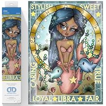 مجموعات الرسم الماسية DIAMOND DOTZ Libra للبالغين - مجموعات فنية ماسية، مجموعة حرفية إبداعية مريحة مع Dotz Gems 15.8x11.8