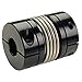 Ruland MBC33-15-12-A 2024 or 7075 Aluminum Hubs Bellows Coupling, Clamp Style, 15 mm x 12 mm Bores, 33.3 mm OD, 42.9 mm Length