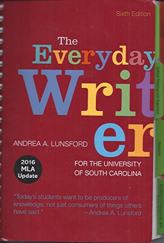 The Everyday Writer for University of South Car... 131908320X Book Cover