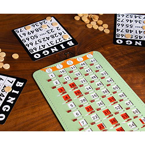 Shutter Bingo Master Board - Calling Card With Sliding Doors - Large Print Numbers, Thick Cardboard Construction - Great For Retirement, Senior Homes, Rec Centers, Schools, And Charity Events #TOP3