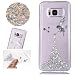 Produktbild Sycode Glitzer Transparent Silber Fee Fairy Mädchen Kreativ Muster Weiche Silikon Durchsichtig Hülle Tasche Etui für Samsung Galaxy S8
