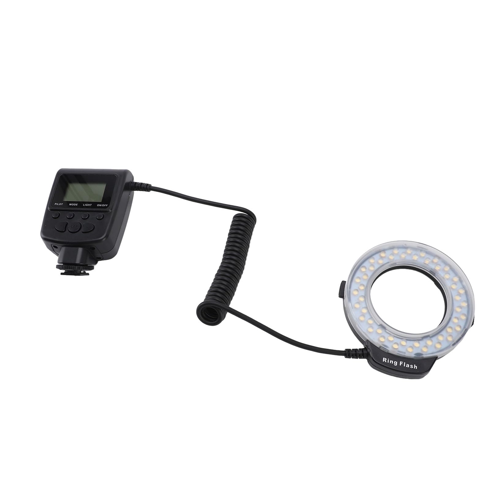 Cryfokt Flash Annulaire Macro LED avec écran LCD 48 LED Lumineuses pour Appareils Photo Numériques, avec Anneaux Diffuseurs pour la Photographie à Courte Distance
