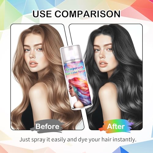 Spray de color temporal para cabello negro 120 ml miniatura 3