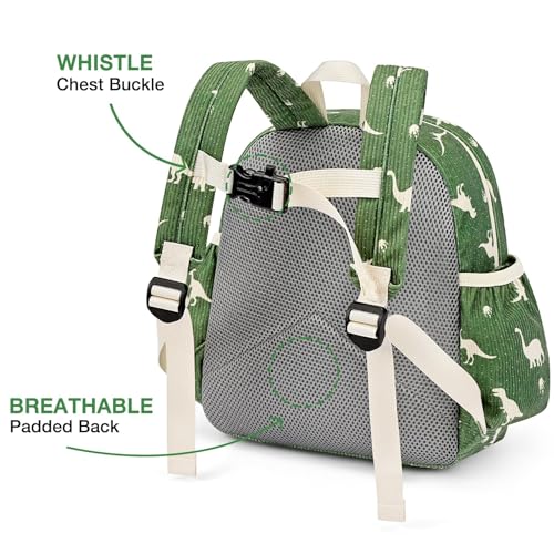 STEAMEDBUN Corduroy Dinosaur Backpack