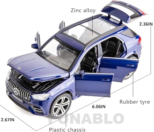 Image of Lykan Hyper Toy car Metal Die Cast Open Door Sports Car Toy for Boys with Light & Car Sound for Kids (Blue)