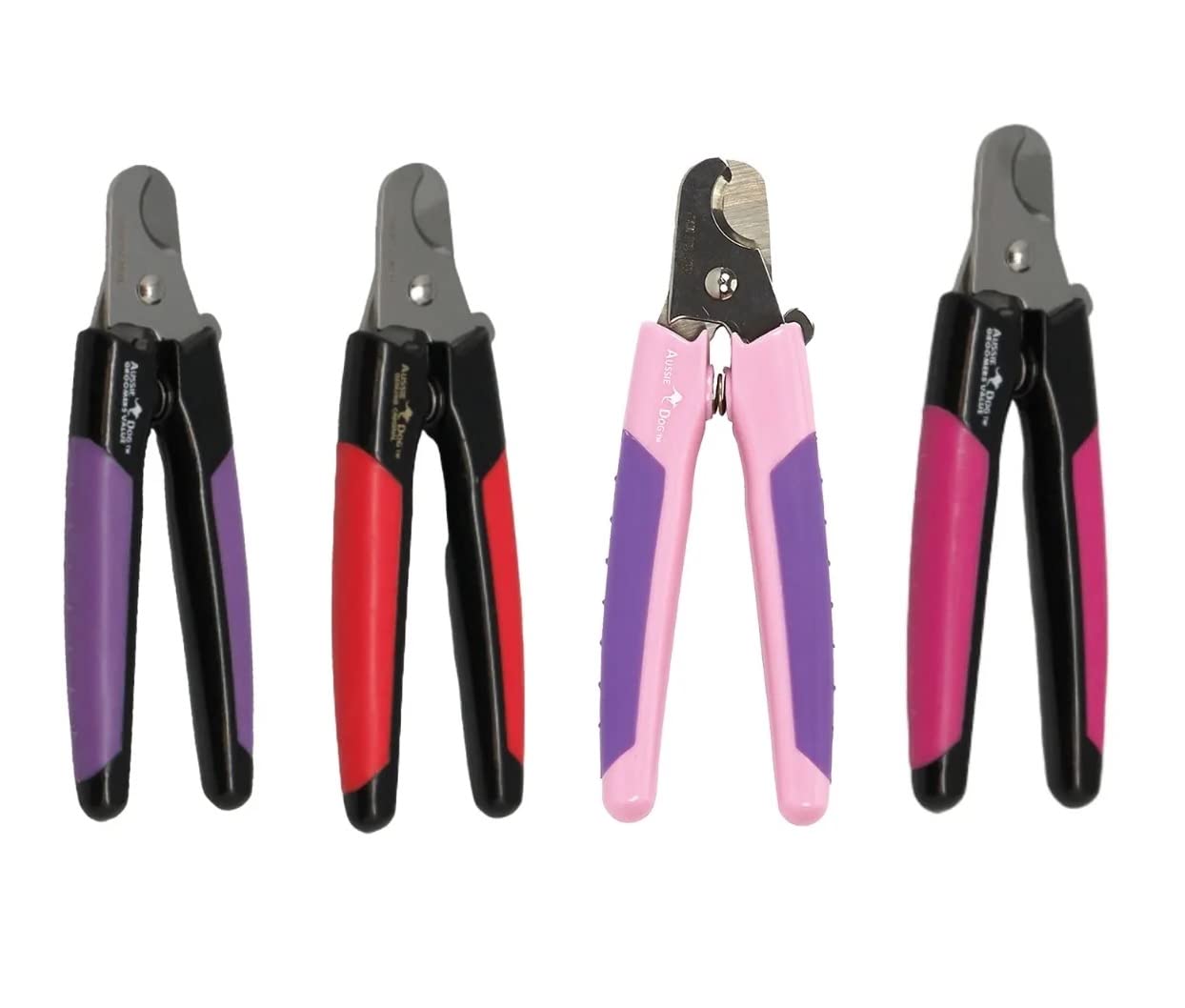 MPP Pro Dog Nail Clippers Grooming Soft Grip Handle Choose Fun Color (Purple)