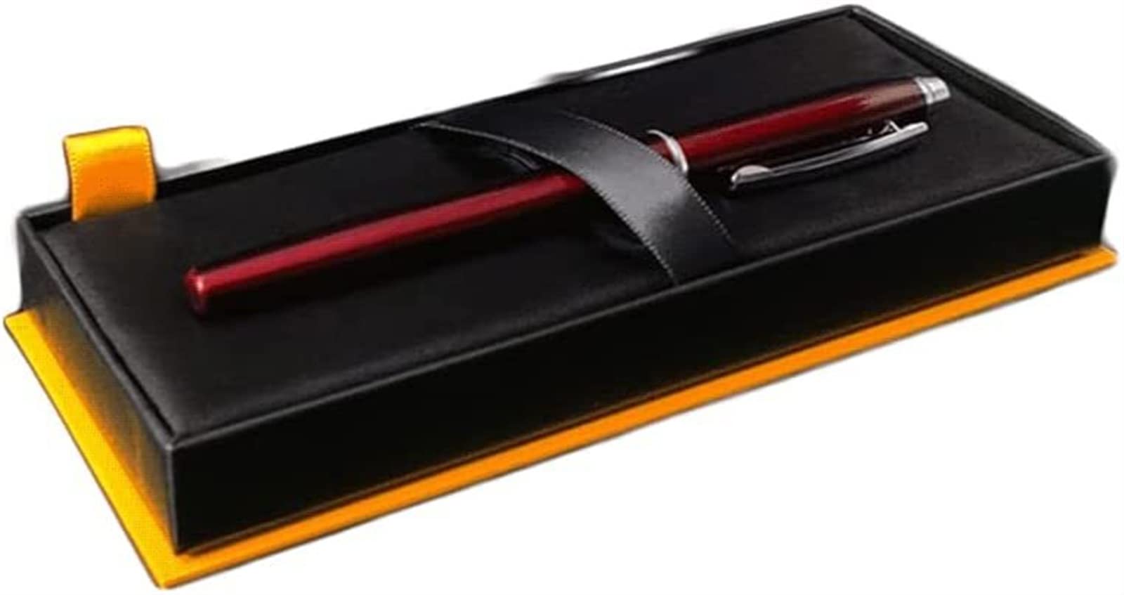 Fuente Pen for Escribir Diseño clásico Fountain Pen brasa doblada doblada Pluma de caligrafía Fuente Pluma for Escribir Metal Iridium Nib F 0.5 mm Regalo de Diario (Color : Red)