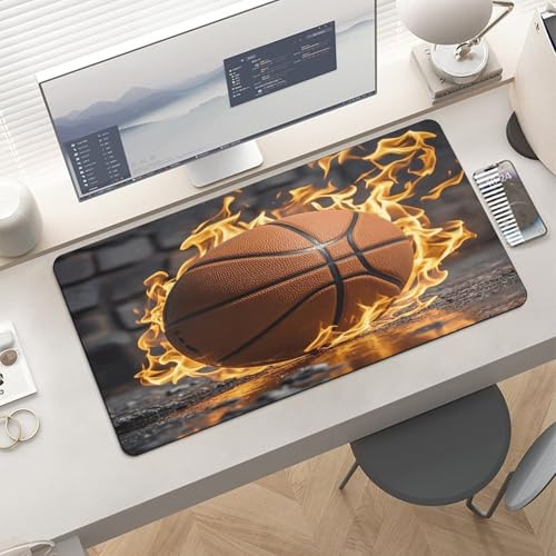 Mouse Pad grande basketball in fire de goma antideslizante miniatura 6