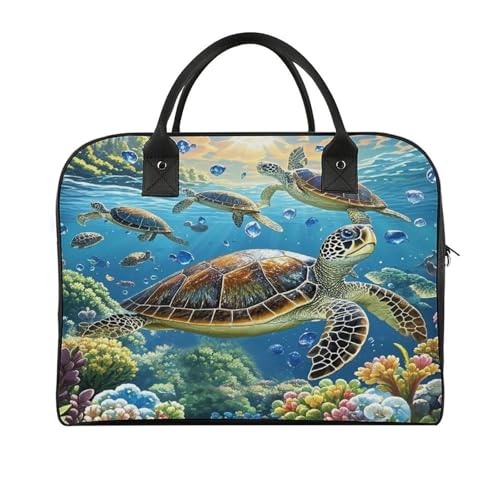 Sac ordinateur portable motif tortues de mer léger pour éviter le mal de dos