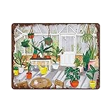 Garden Greenhouse Print Art Plaque Poster Plant Wall Art Plant Lover Relax Time Wall Art Decor Secer