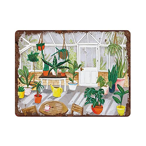 Garden Greenhouse Print Art Plaque Poster Plant Wall Art Plant Lover Relax Time Wall Art Decor Secert Place Decor Summer Decor Plaque Poster For Home Garden Farmhouse 5.5X8 Inch #TOP12