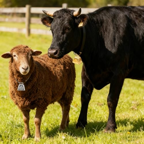 20PCS Small Vintage Metal Cow Bells, Rustic Hanging Craft Bells for Christmas Tree Decorations, Farm Animal Collars & DIY Crafts Projects(Gold + Silver) - Image 2