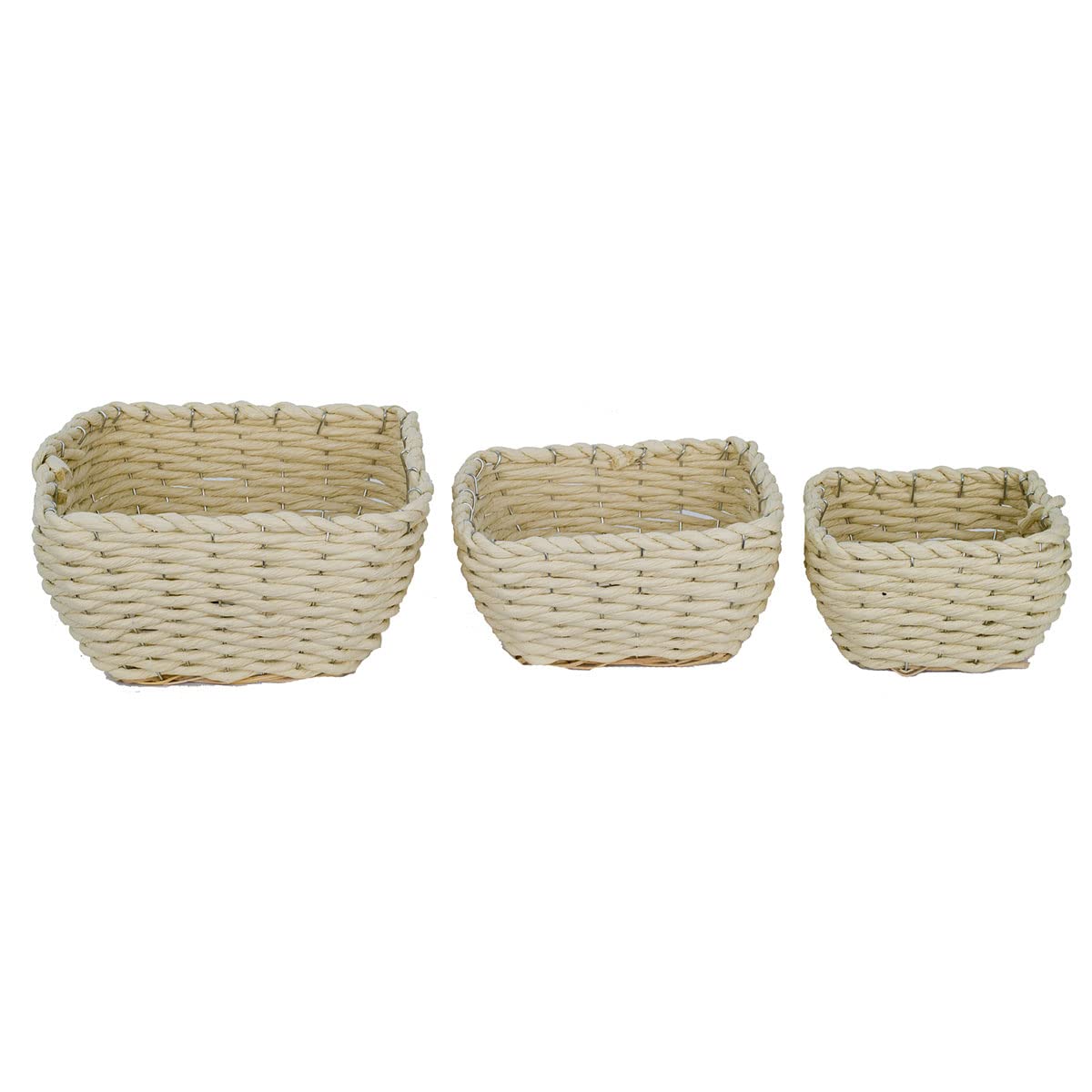 Signes Grimalt By Sigris - Kosze Pack 3 Sztuk Dekoracji | Kosze Brązowy - 15x27x27 cm