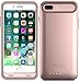 iPhone 8 Plus/7 Plus/6S Plus/6 Plus Battery Case, Slim Portable Protective Extended Charger Cover Compatible with iPhone 8 Plus, iPhone 7 Plus, iPhone 6 Plus (5.5 inch) BX170plus - (Rose Gold)