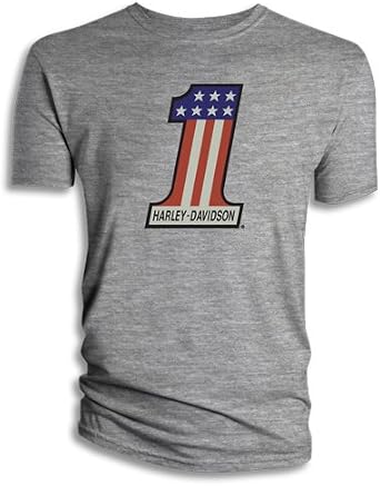 Harley Davidson No1 Logo Grey Mens T 