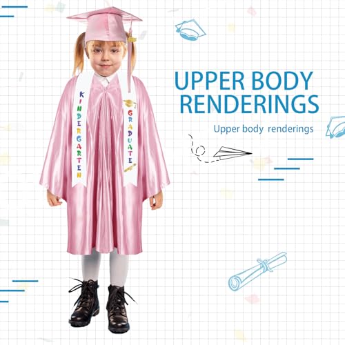 foaincore 2025 year preschool and kindergarten graduation gown cap tassel set with 2025 charm printed stole grad gift