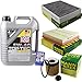 Produktbild QR-PARTS 69337354 Filter Set Inspektionspaket 5 Liter Motoröl Top Tec 4100 5W-40 MANN-FILTER Innenraumfilter Luftfilter Ölfilter