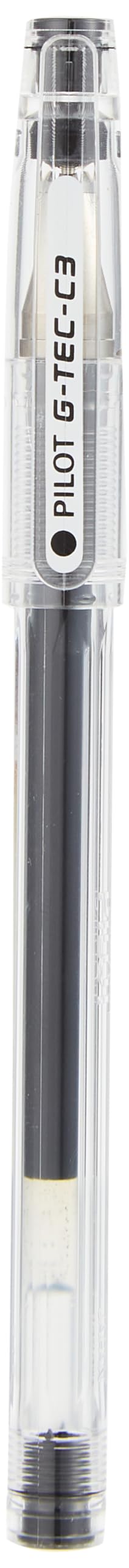 PilotG-Tec Roller Ball Pen, 0.3 mm Tip Size, Black-Pack of 50