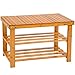 TecTake Estantería Zapatero de Madera bambú para Calzado - Varios Modelos - (70x28x45.5cm con Banco | No. 401650)
