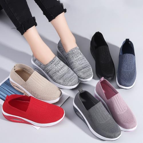 Everwalks Orthopedic Shoes for Women Slip on, 2025 Arch Cushion Support Mesh Shoe, Comfy Non-Slip Tennis Sneakers for Walk Hike for Elderly3