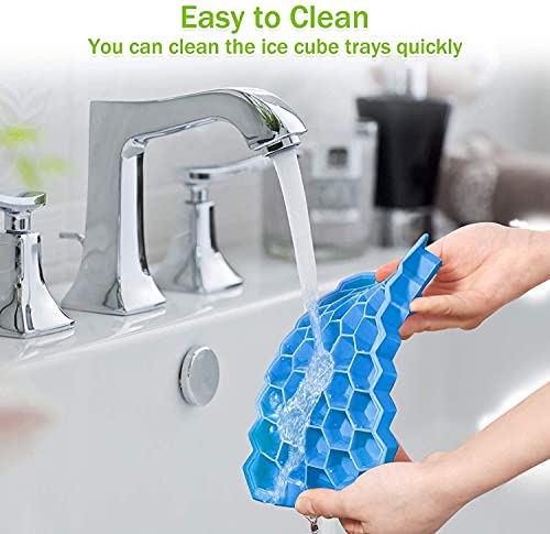 Image of 1 PCS Silicone Ice Trays for Freezer - Flexible Honeycomb Ice Cube Trays for Freezer - Popsicle Mould /Ice Cube Maker /Fridge Tray [ Multicolor ]