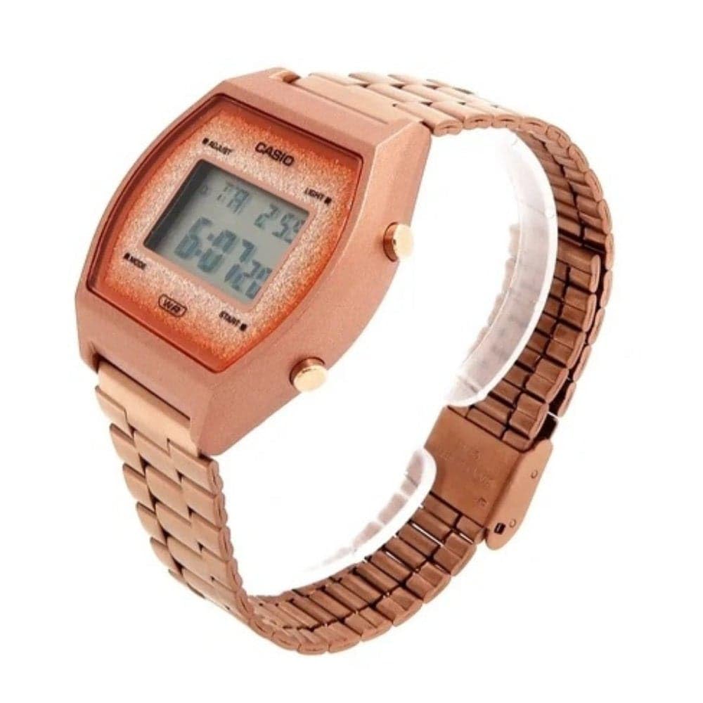 Casio Orologio unisex con quadrante digitale in oro rosa, serie vintage, B640WCG-5DF (D187)