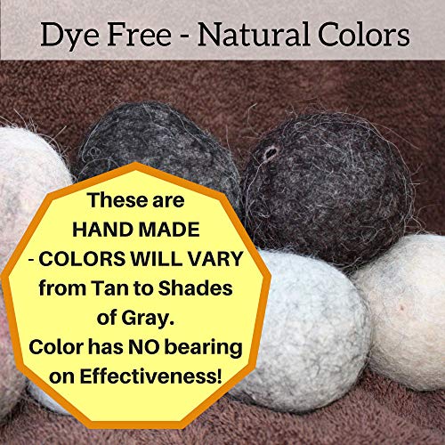 100% Natural Alpaca Dryer Balls | Organic Fabric Softener | Static Reducer | Hypoallergenic | Sustainable | Toxin Free | Handmade In Usa | Reusable #TOP6